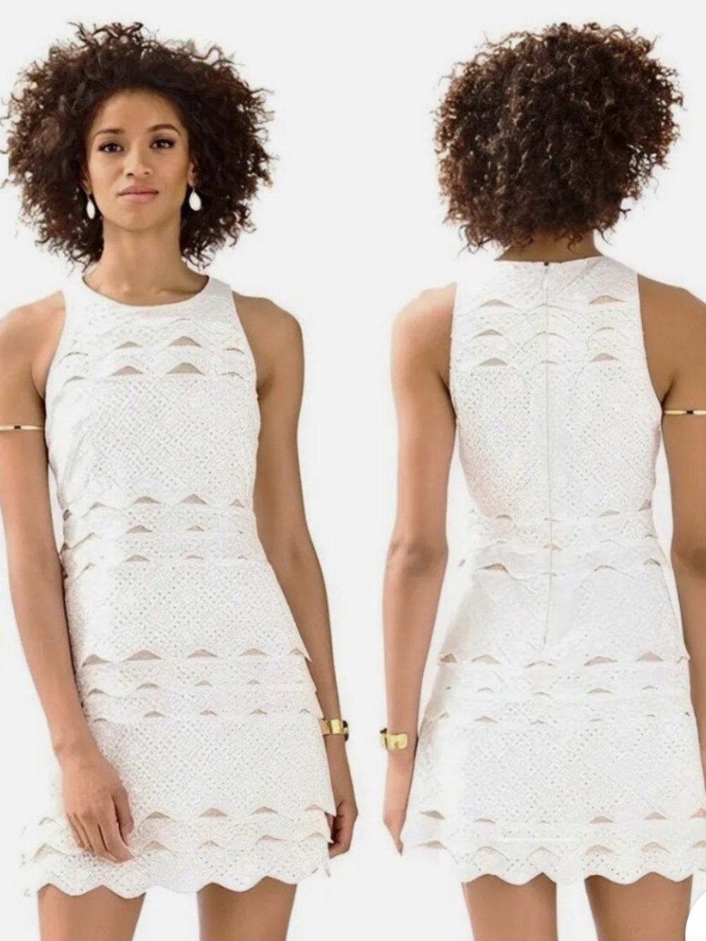 Lilly Pulitzer White Sleeveless Lace Mini Dress